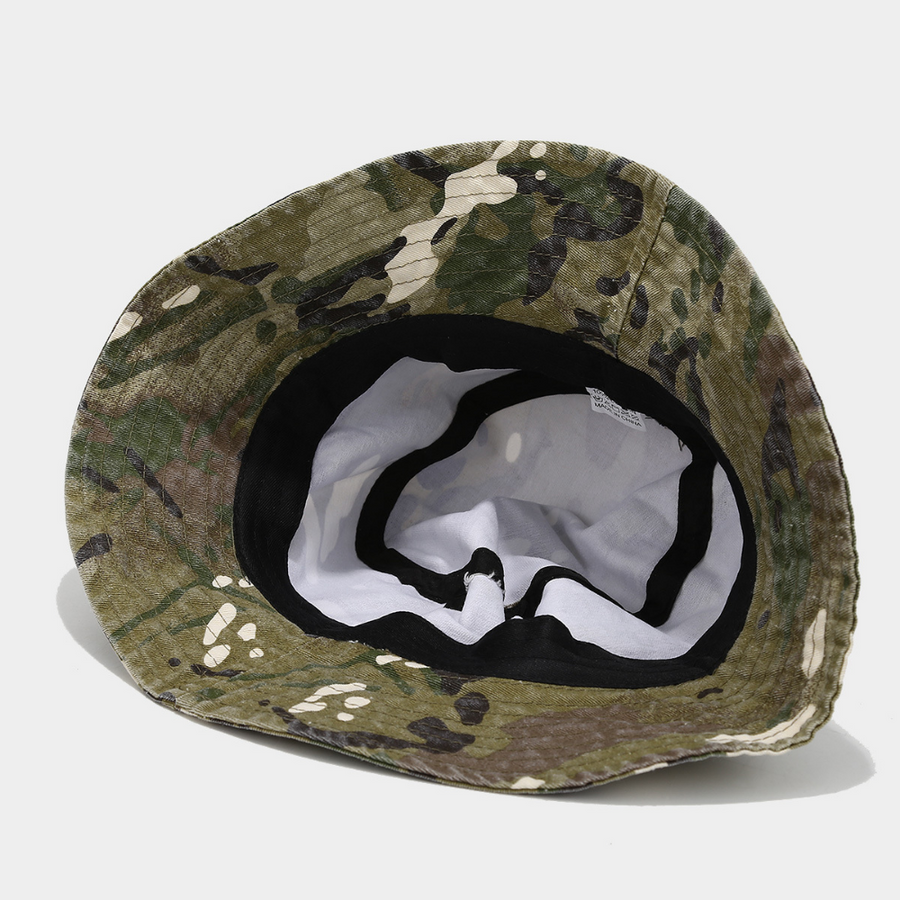 American-style Water-washed Distressed Camouflage Fisherman Hat