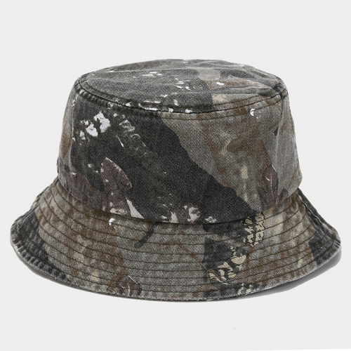 American-style Water-washed Distressed Camouflage Fisherman Hat