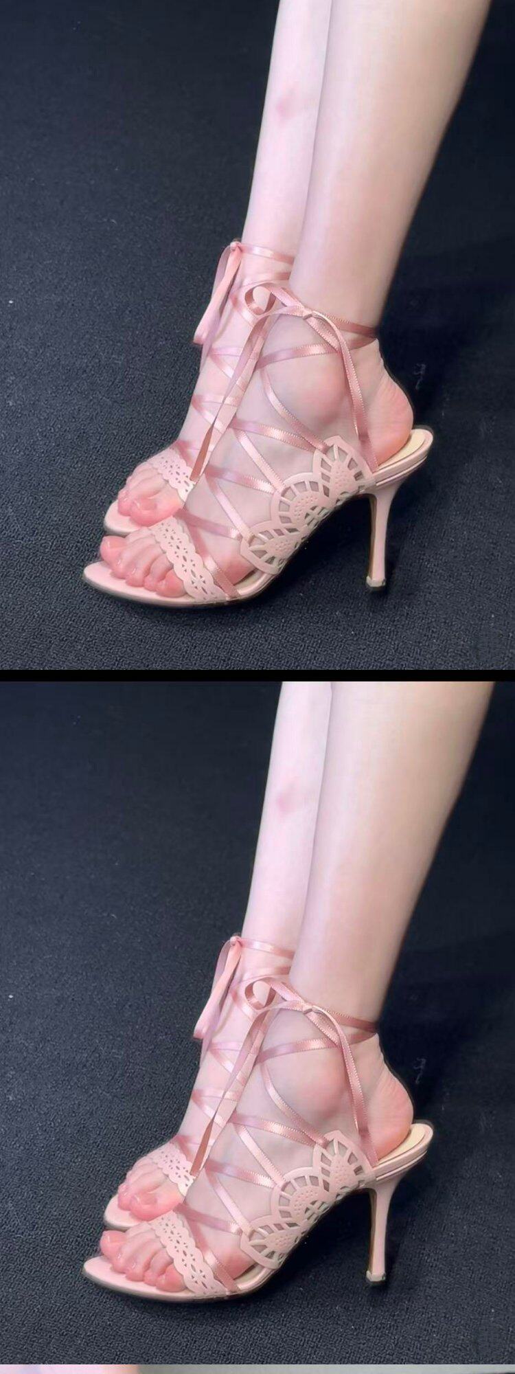 Vintage 2026 New Women Cross Strap High Heels Sandals