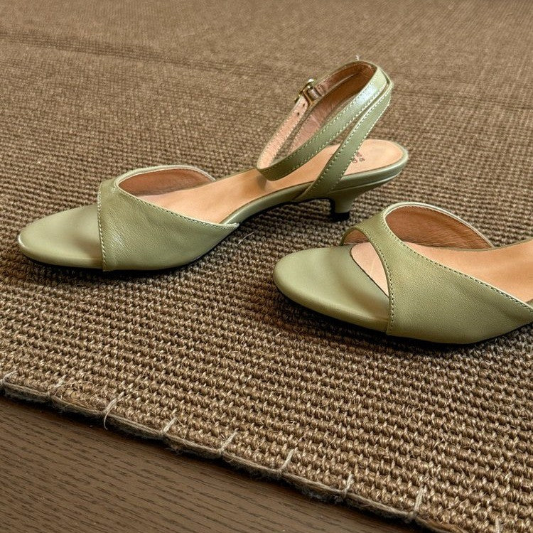 2026 Summer New Women Gentle Retro Sandals - Green