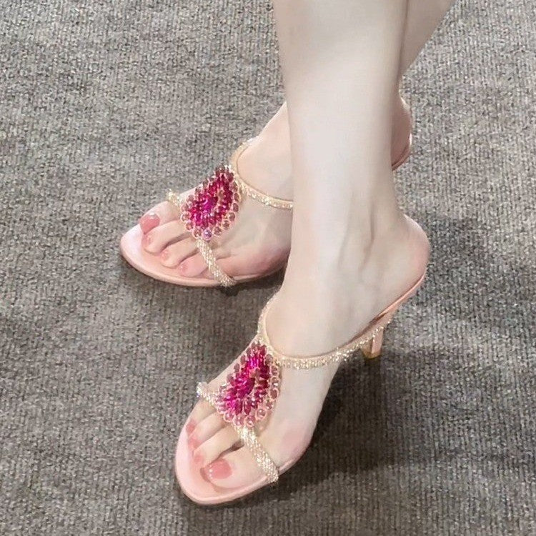 2026 Summer New Women Stiletto Sandals - Rhinestone Heels