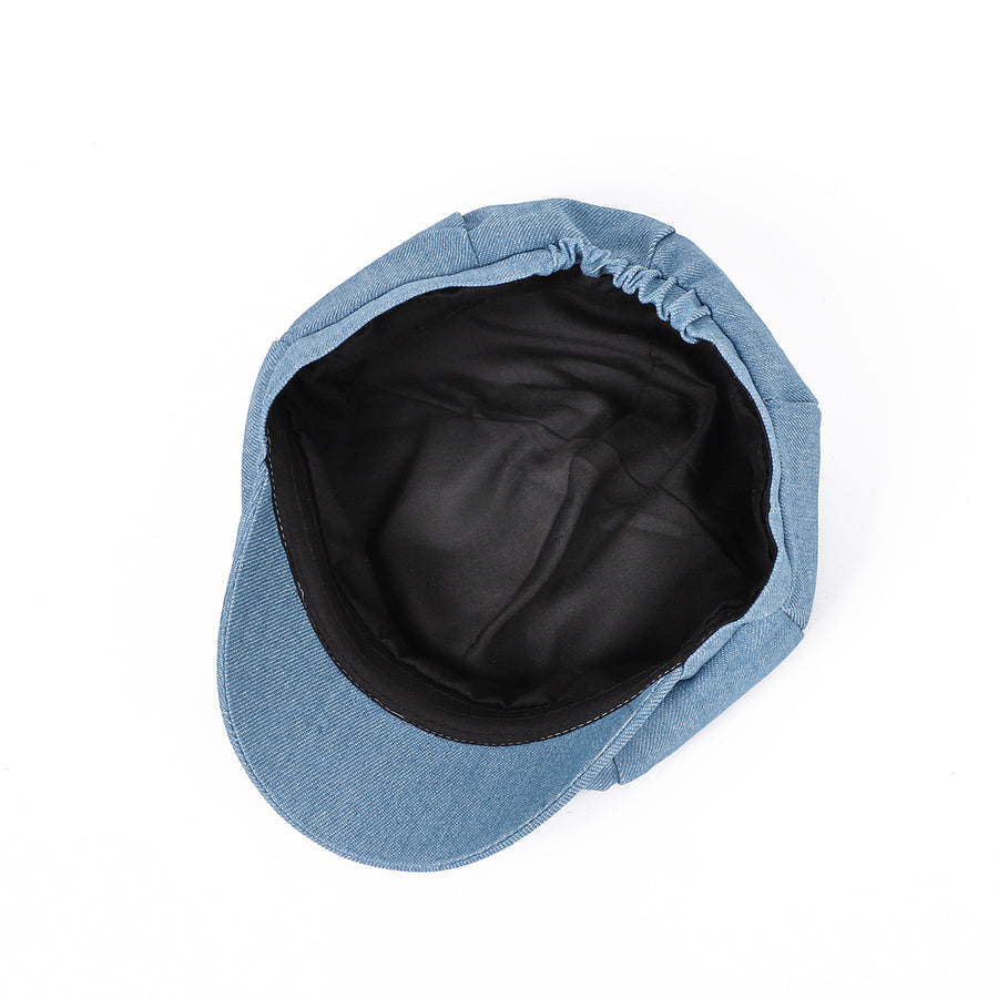 Retro Water-Washed Octagonal Newsboy Cap - Fashionable & Versatile