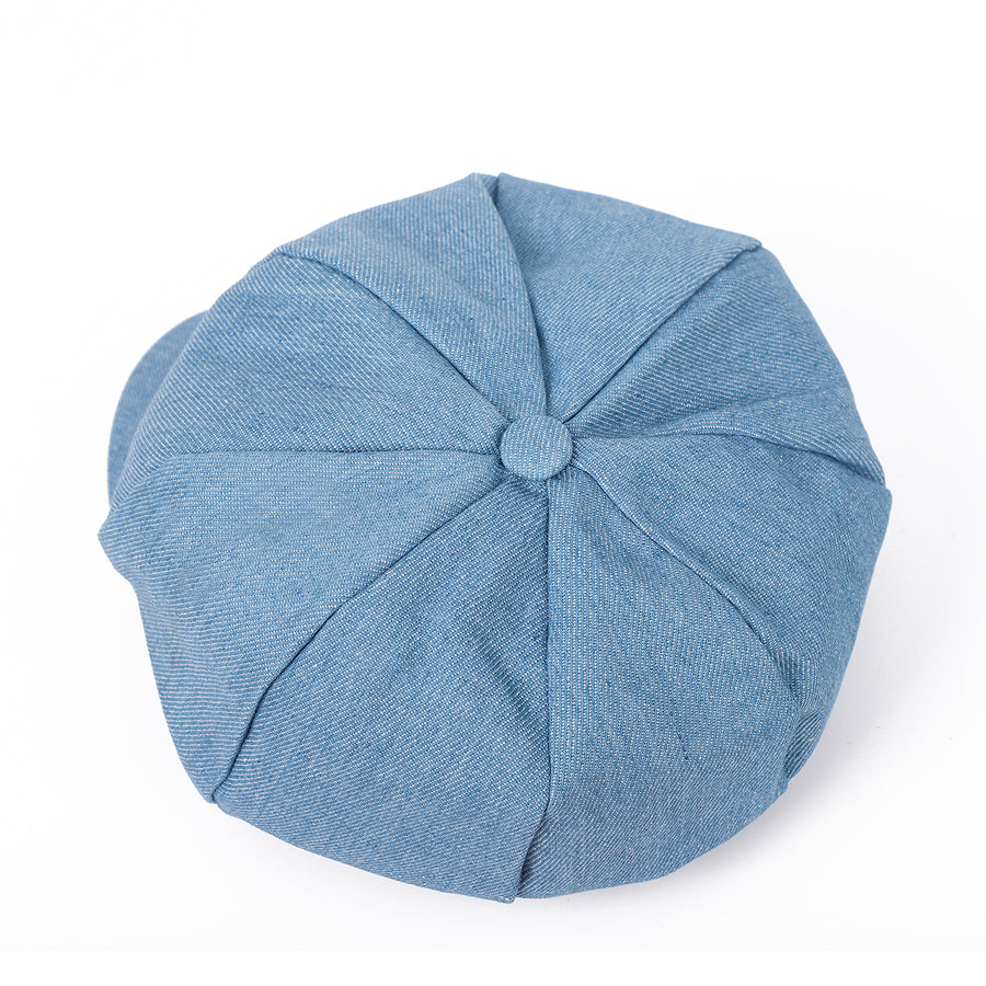 Retro Water-Washed Octagonal Newsboy Cap - Fashionable & Versatile