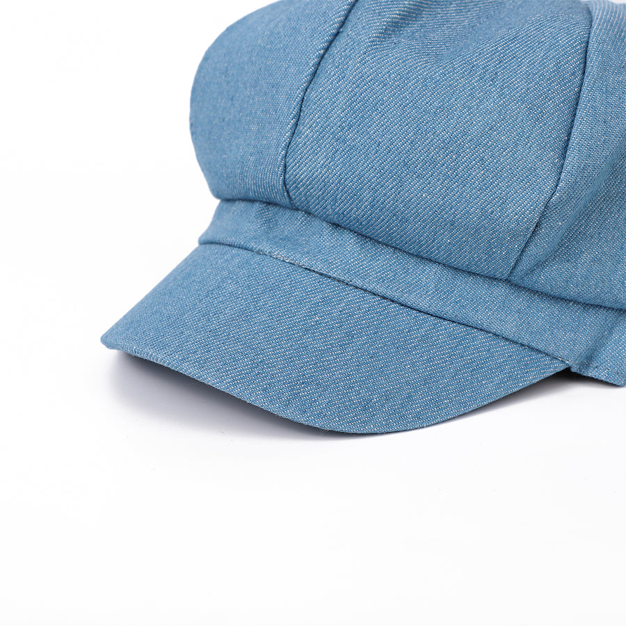 Retro Water-Washed Octagonal Newsboy Cap - Fashionable & Versatile