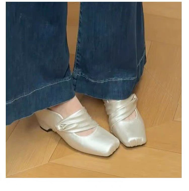2026 Summer Korean Style Women Retro Closed Toe Sandals