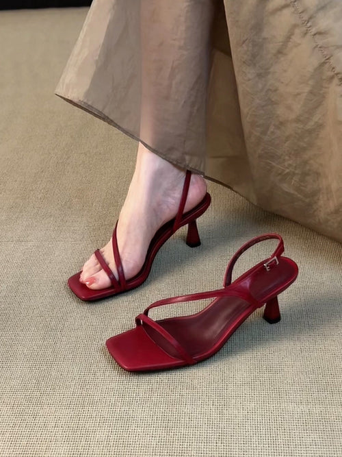 2026 Summer New French Elegant Comfort High Heels Sandals