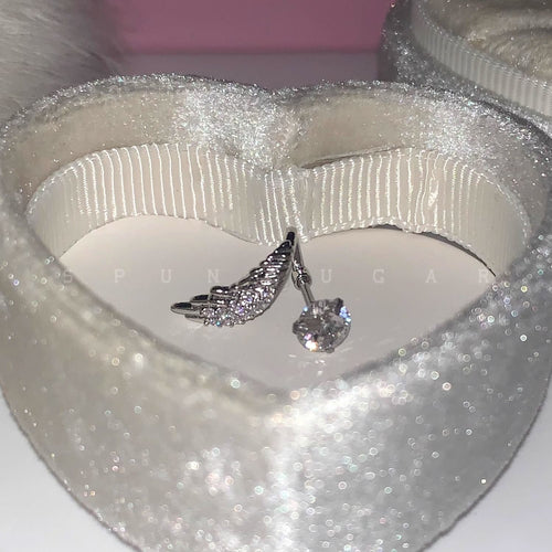 Stunning Angel Wing Ear Studs - Unique Rhinestone Earrings