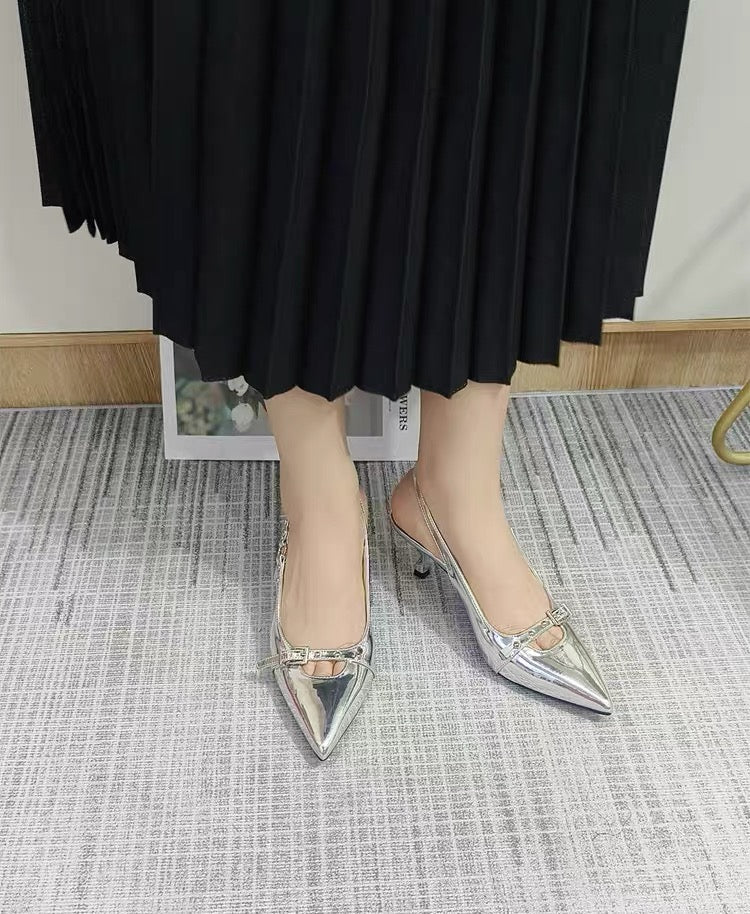 2026 Summer Women Punk Style Patent Leather Sandals