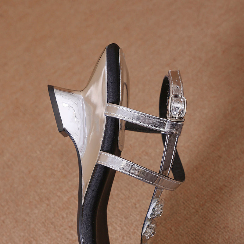 Women Elegant Square Toe High Heel Sandals for Summer