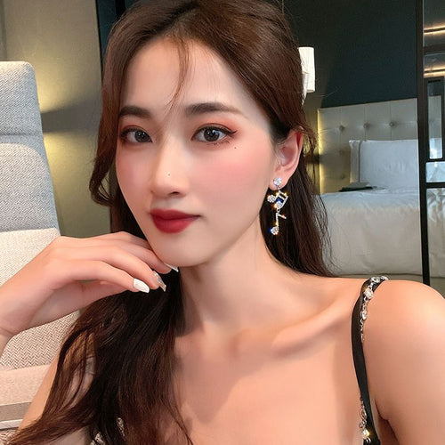 S925 Sterling Silver Asymmetrical Music Note Earrings