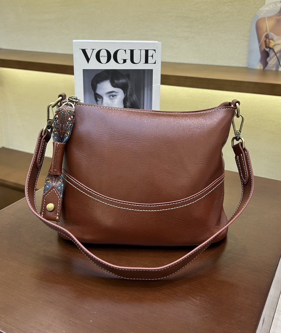 Custom Leather Women's Underarm Bag - High-End Boutique Style