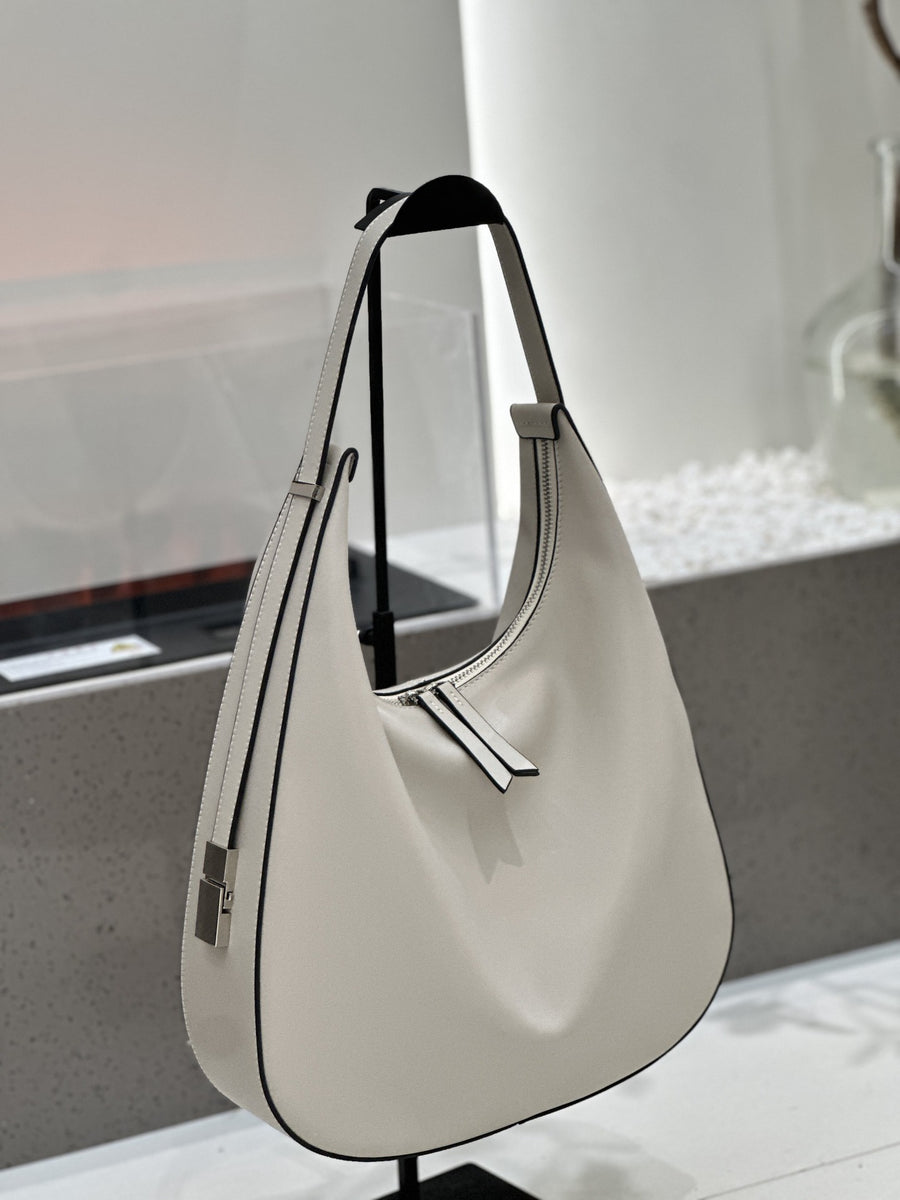 Genuine Leather Women's Crossbody Bag - Versatile Hobo Style
