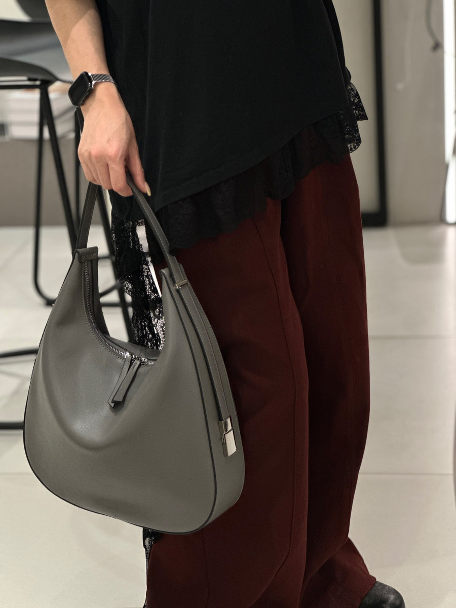 Genuine Leather Women's Crossbody Bag - Versatile Hobo Style