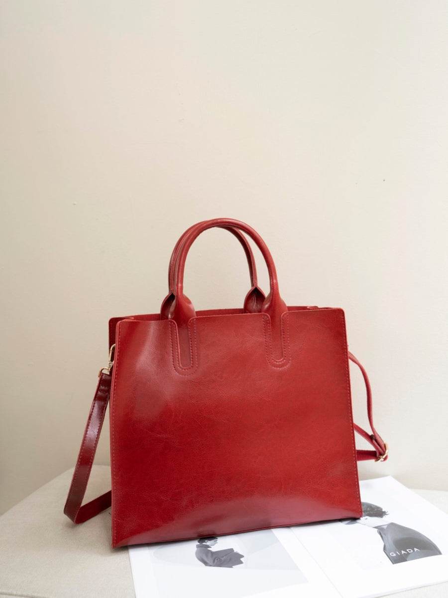 Genuine Leather Women's Bag - Large Capacity Crossbody Tote