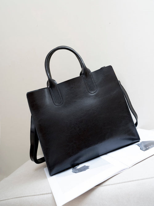 Genuine Leather Women's Bag - Large Capacity Crossbody Tote