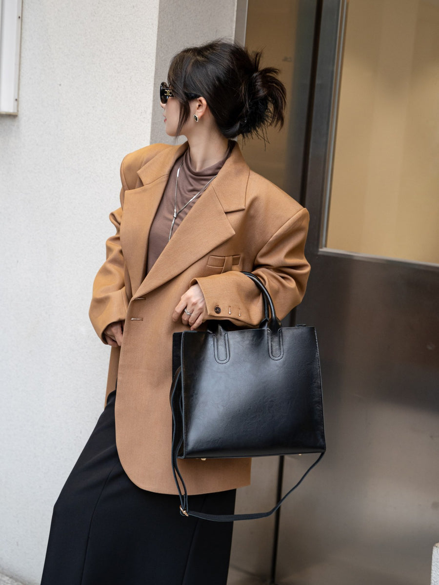 Genuine Leather Women's Bag - Large Capacity Crossbody Tote