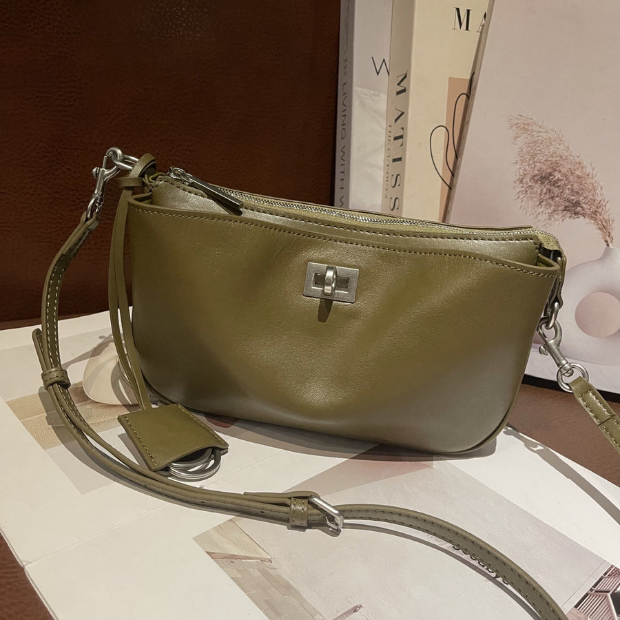 Genuine Leather Kelly Bag - Classy Crossbody for Women