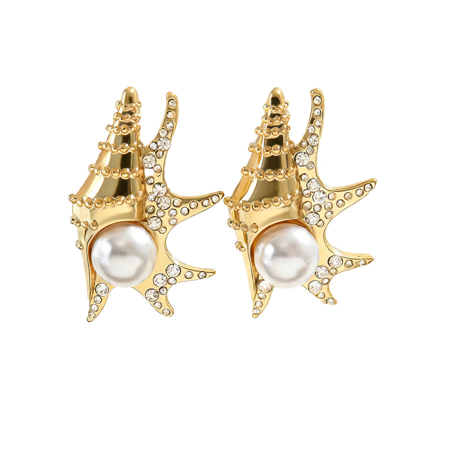 Elegant Ocean Style Stud Earrings for Women