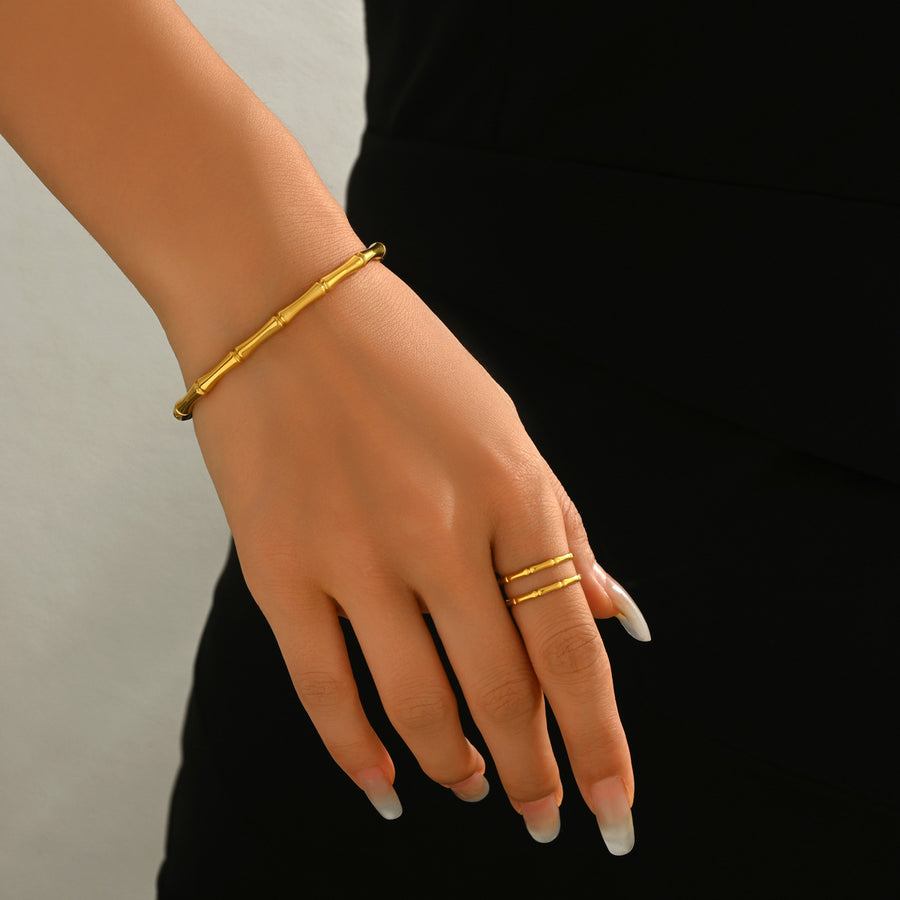 Elegant Bangle & Ring Jewelry Set for Daily Fashion