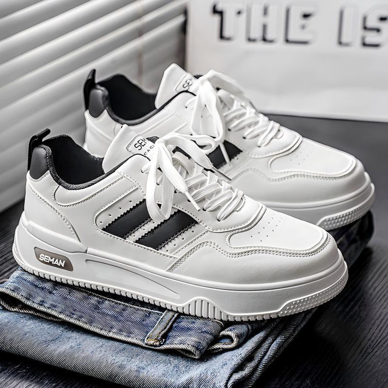 New Breathable White Platform Sneakers for Trendy Students