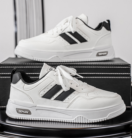 New Breathable White Platform Sneakers for Trendy Students