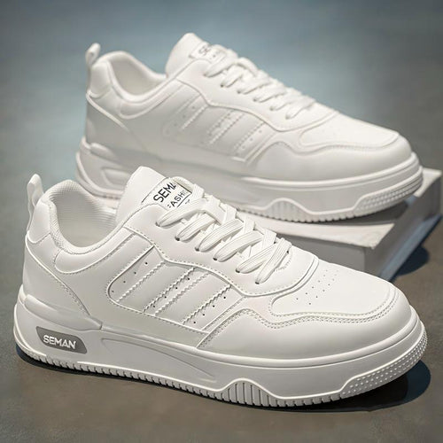 New Breathable White Platform Sneakers for Trendy Students