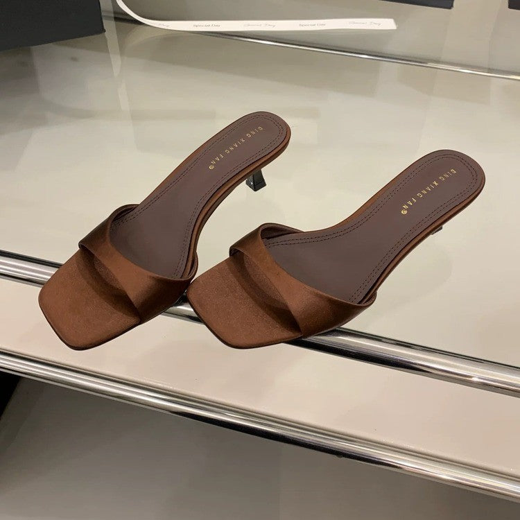 2026 Elegant Stiletto Slide Sandals for Women - Open Toe