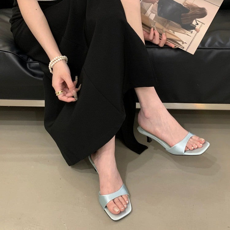 2026 Elegant Stiletto Slide Sandals for Women - Open Toe