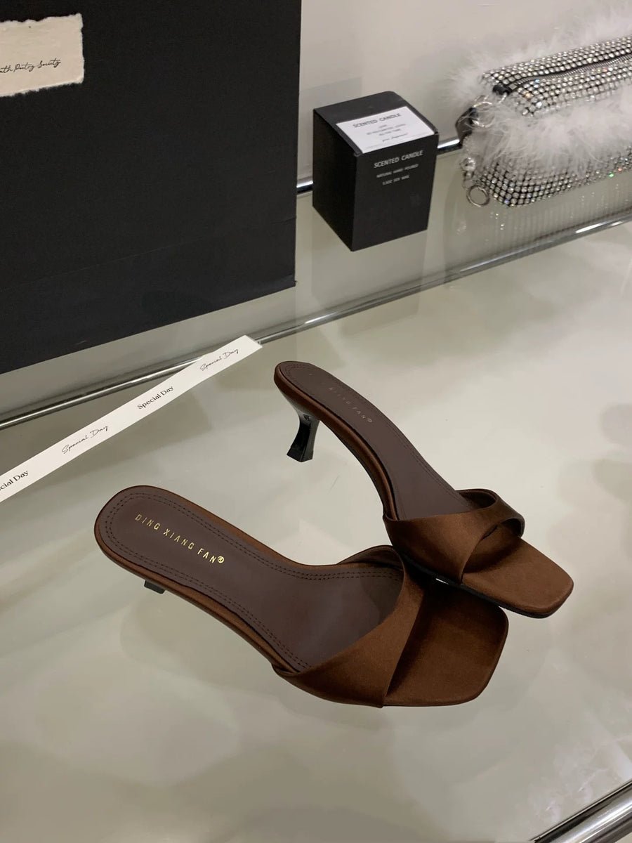 2026 Elegant Stiletto Slide Sandals for Women - Open Toe
