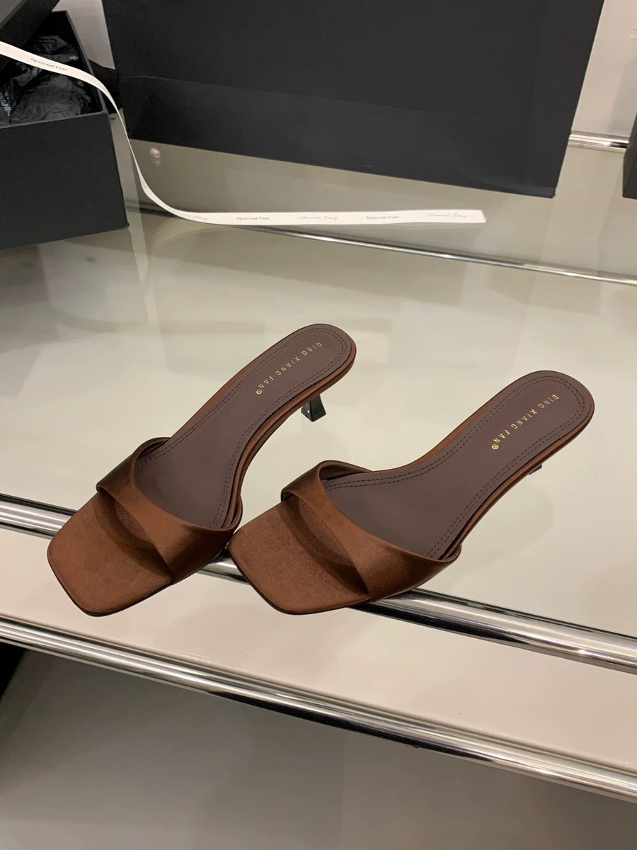 2026 Elegant Stiletto Slide Sandals for Women - Open Toe