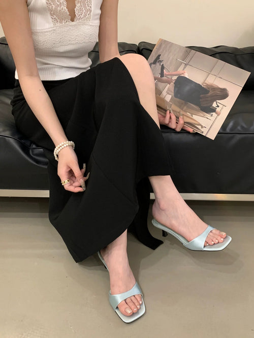 2026 Elegant Stiletto Slide Sandals for Women - Open Toe