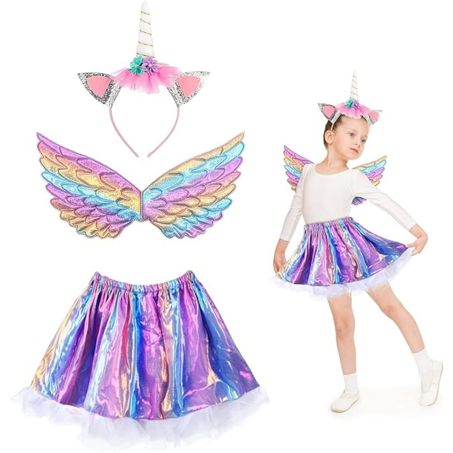 Purple Unicorn Costume with Sparkly Headband for Parties