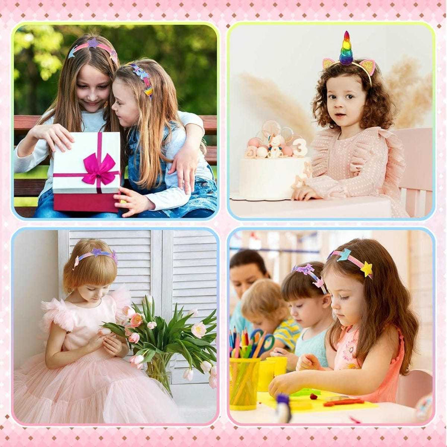 DIY Unicorn Headband Set - 8 Headbands & Accessories