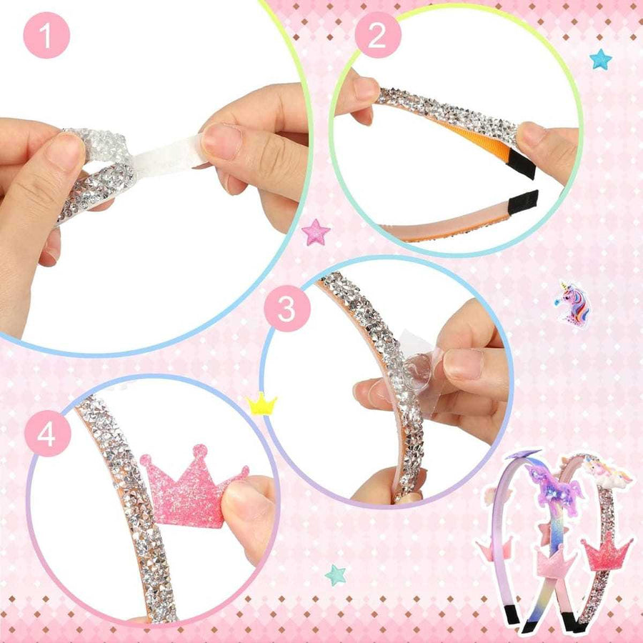 DIY Unicorn Headband Set - 8 Headbands & Accessories