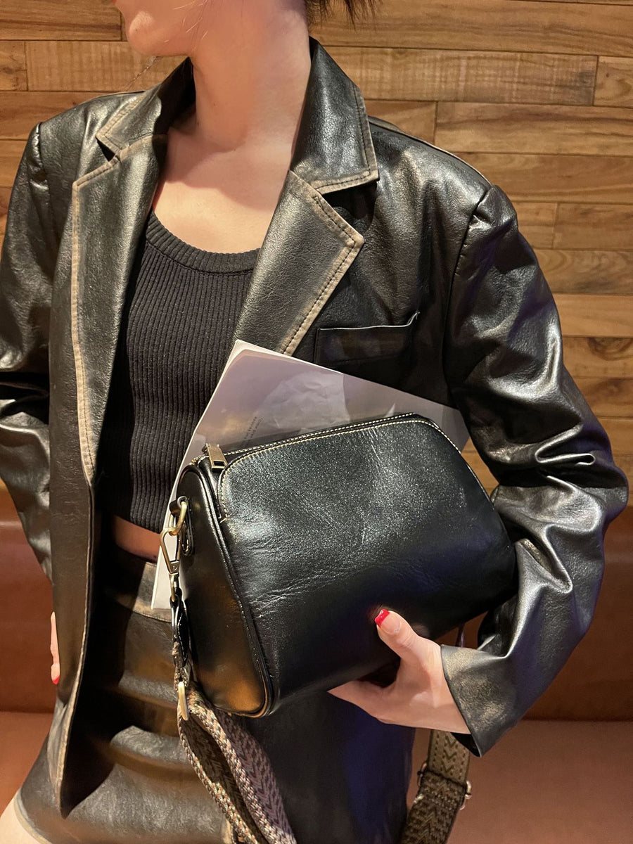 Genuine Leather Women's Bag - Stylish Commuter Crossbody