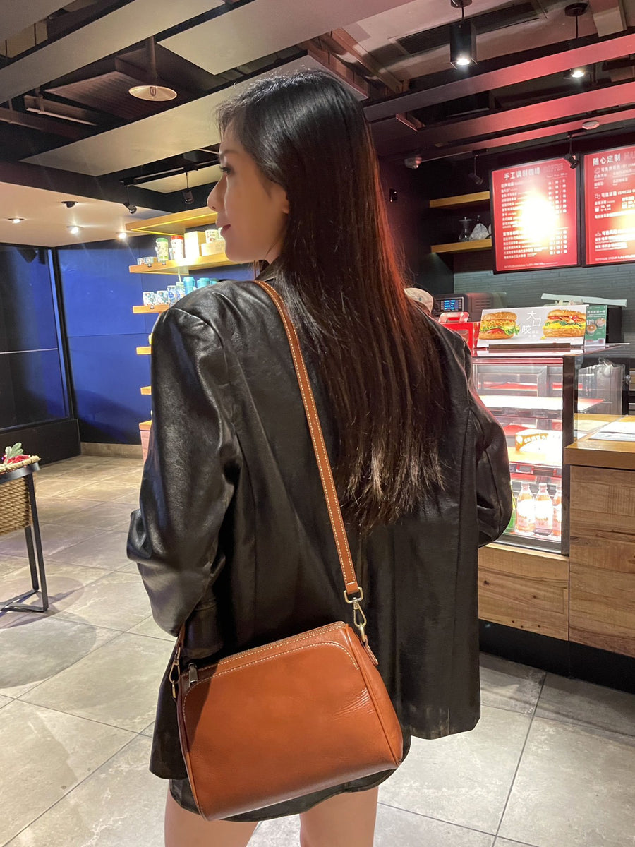 Genuine Leather Women's Bag - Stylish Commuter Crossbody