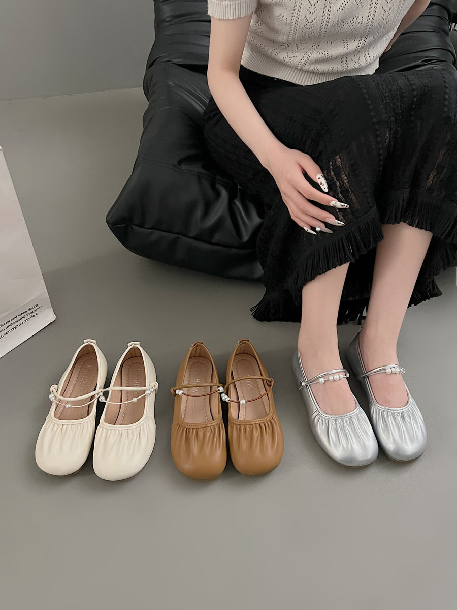 2026 Fall New Silver Mary Jane Loafers - Stylish Flats for Women