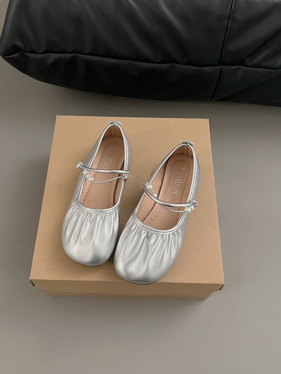 2026 Fall New Silver Mary Jane Loafers - Stylish Flats for Women