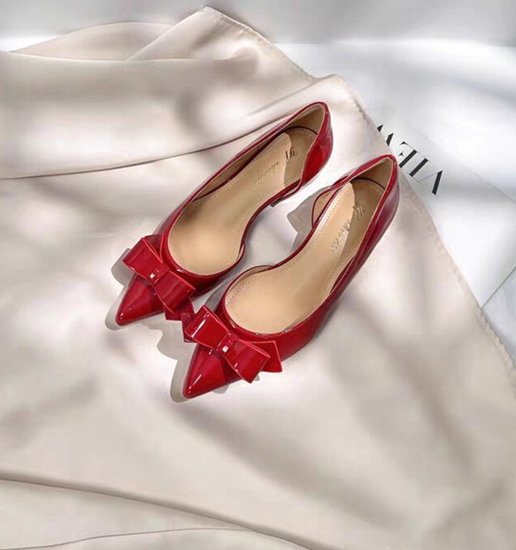 Stunning Patent Leather Bow Side Cutout Sandals for Women