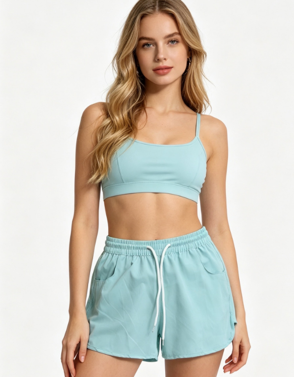 Women's Solid Color 4 Inch Casual Beach Shorts for Outdoor Activities
