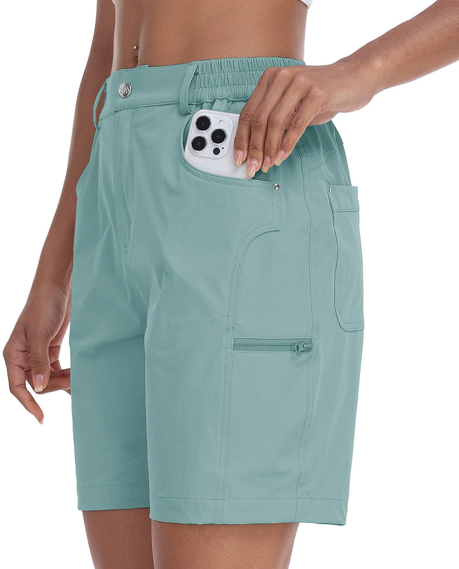 Women's 7 Inch Quick Dry Golf Hiking Shorts - Lightweight & Comfy