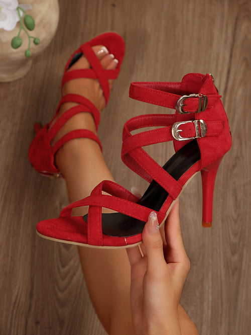 2026 Summer New Women Roman Stiletto Sandals - Sexy Heels