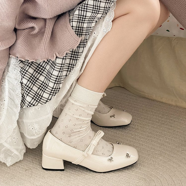 Vintage Elegant Fairy Style Non-slip Square Toe Mary Janes