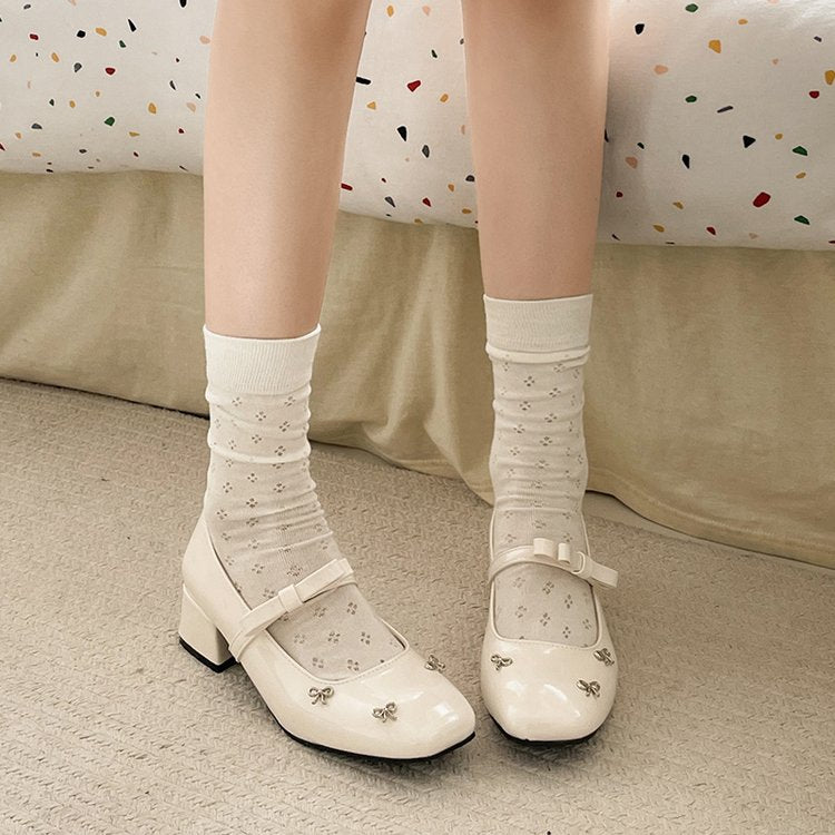 Vintage Elegant Fairy Style Non-slip Square Toe Mary Janes
