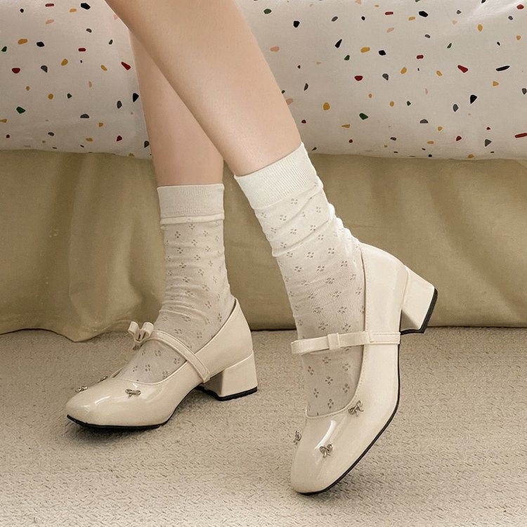 Vintage Elegant Fairy Style Non-slip Square Toe Mary Janes