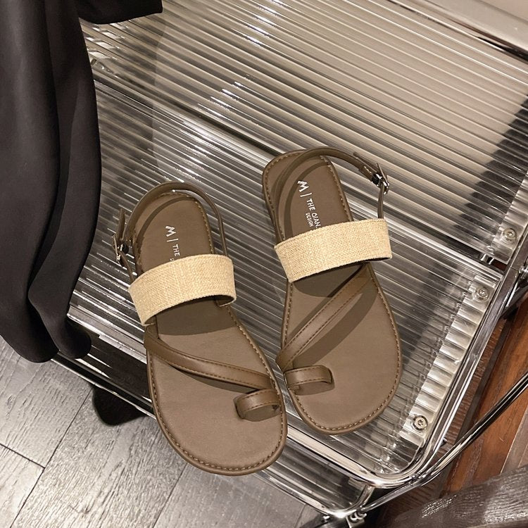 New Summer Soft Sole Flat Sandals for Women - Elegant Beach Shoes