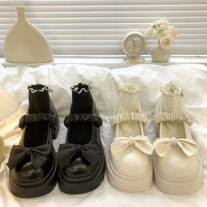 Japanese Style Thick Soled Mary Jane Shoes for Maxi Skirts