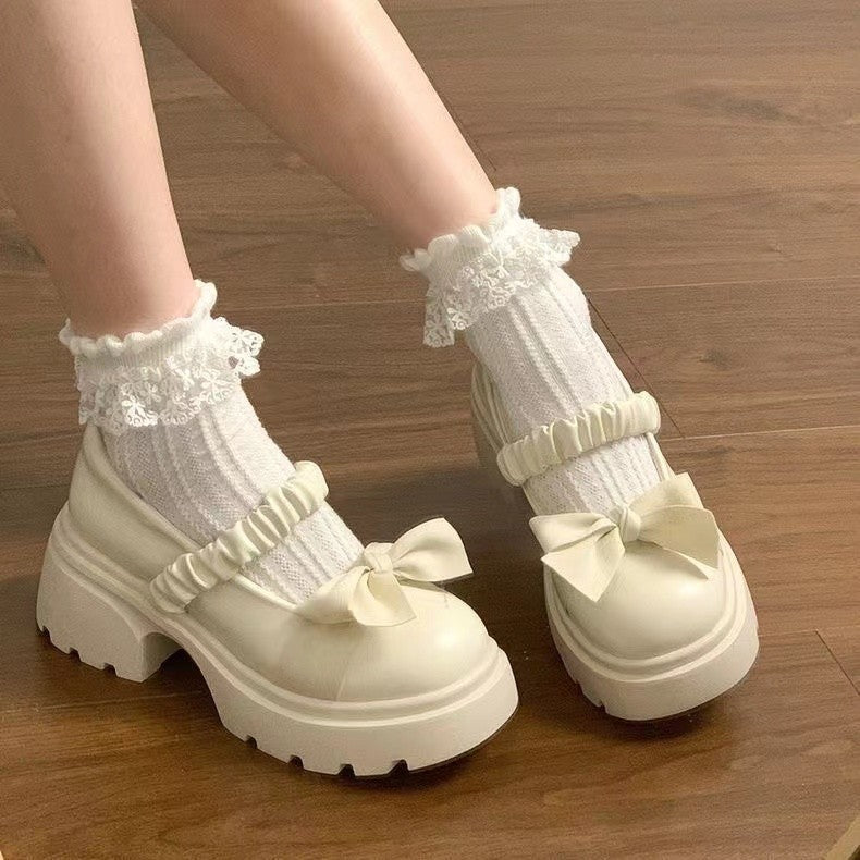 Japanese Style Thick Soled Mary Jane Shoes for Maxi Skirts