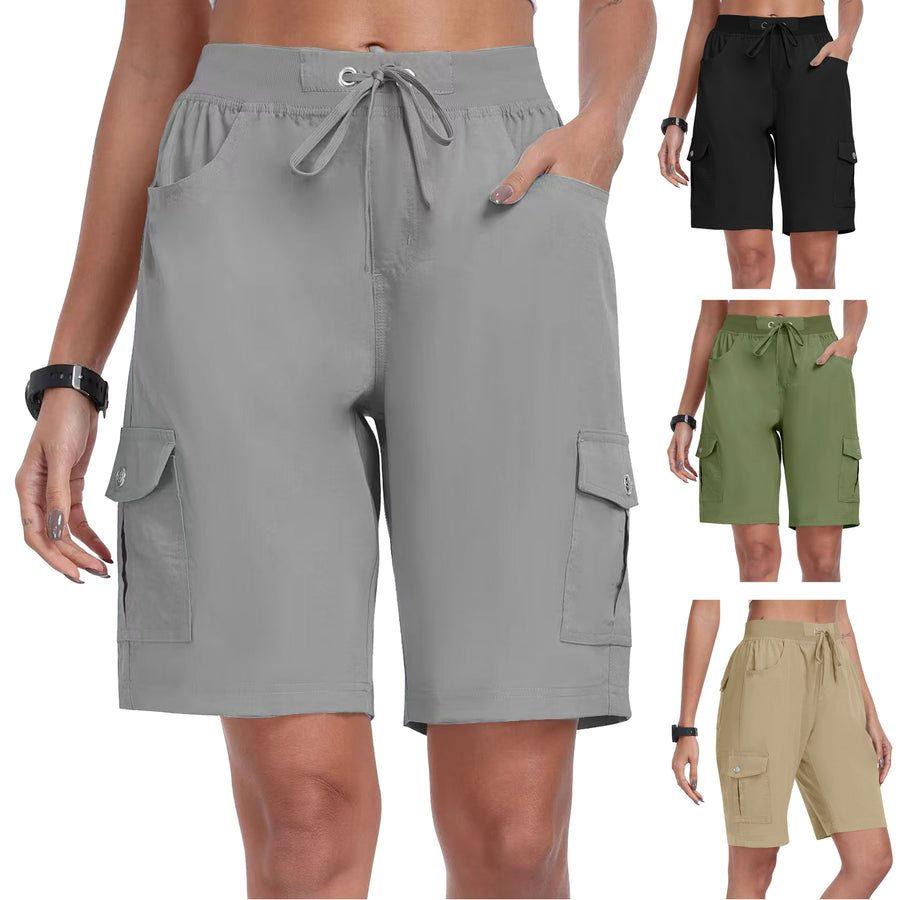 Comfortable Women's 6 Pocket Casual Work Shorts
