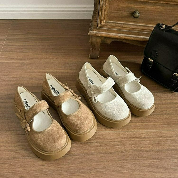 Retro French Thick Bottom Mary Jane Shoes for Women's Summer